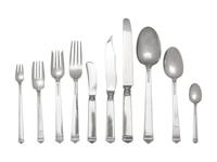 An Extensive Tiffany and Co. Silver Flatware Service