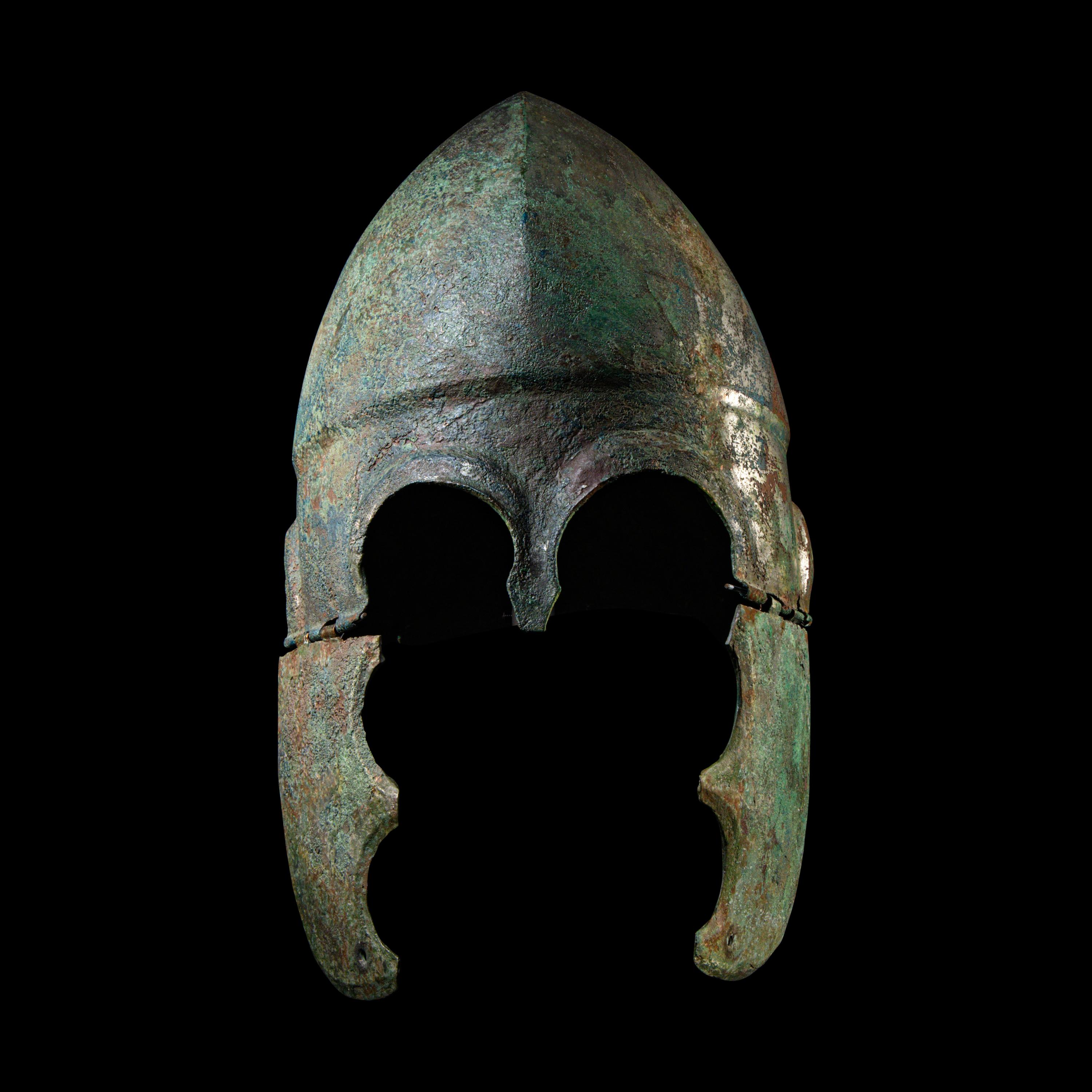 A Greek Tinned Bronze Chalcidian Helmet