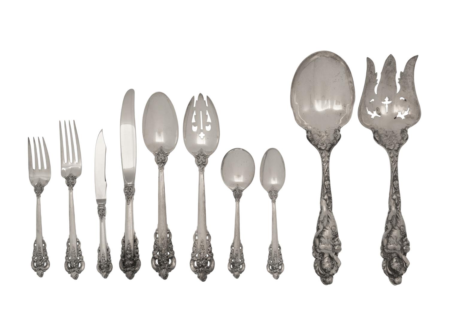 An American Silver Flatware Service