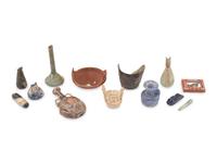 A Group of Ancient and Modern Glass and Ceramic Fragments