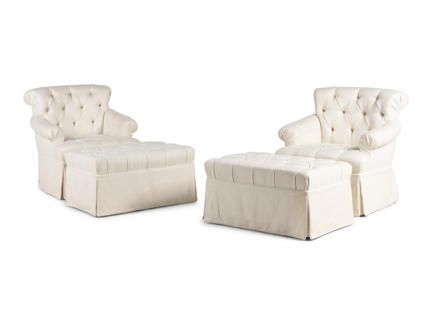 A Pair of Upholstered Armchairs
