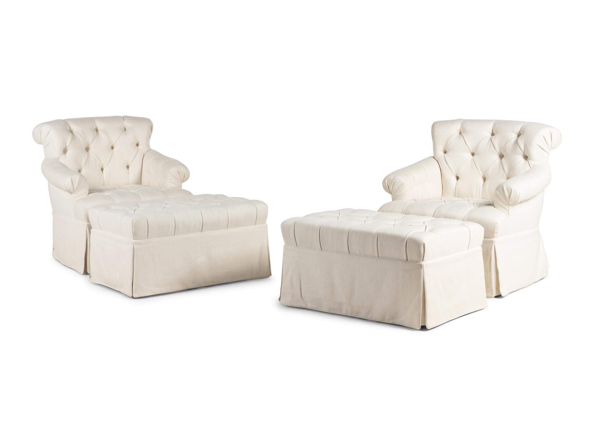A Pair of Upholstered Armchairs