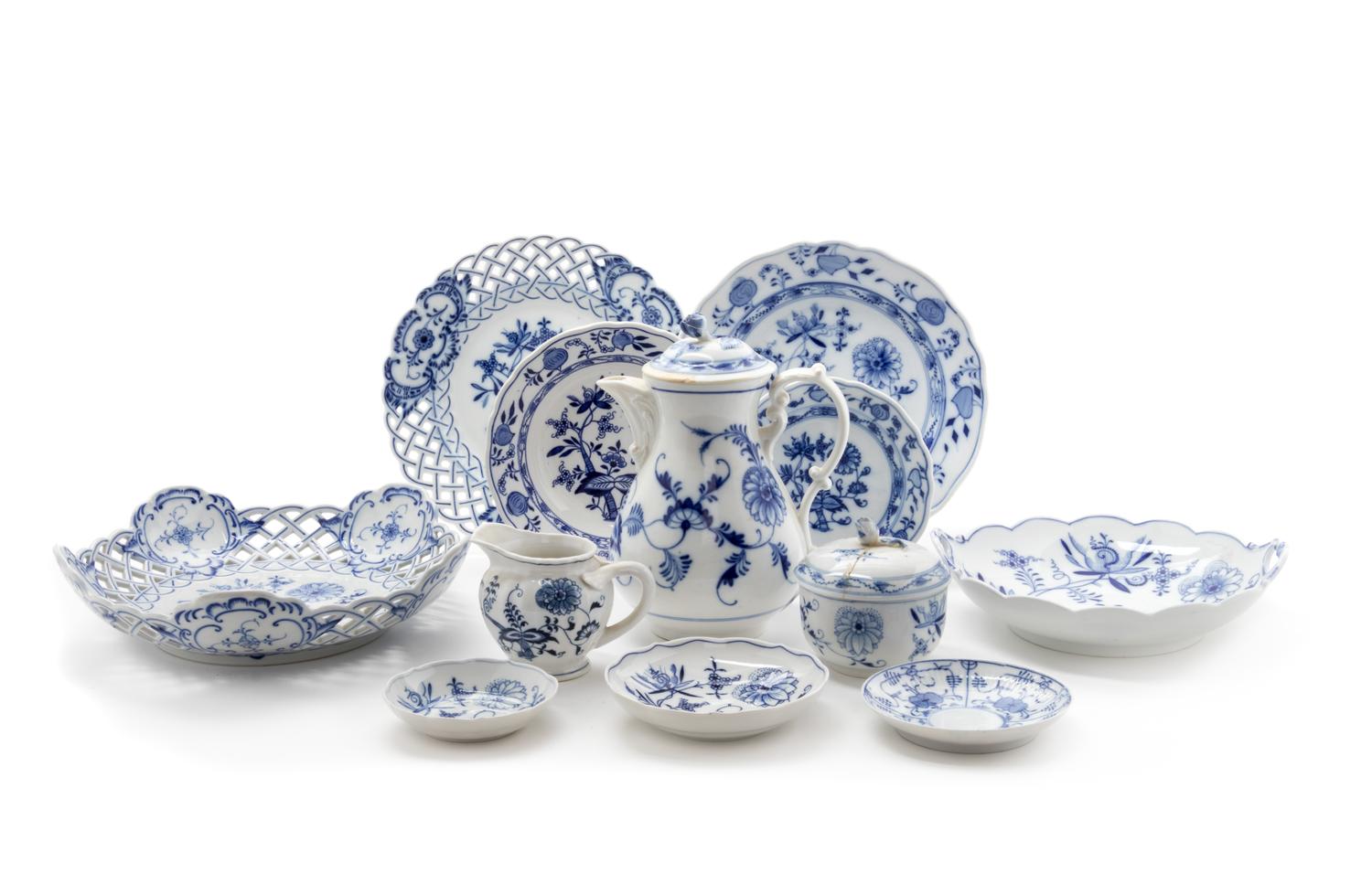 An Assembled Collection of German Porcelain Dinnerware Articles