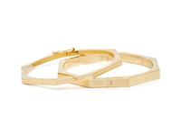 THREE YELLOW GOLD BANGLE BRACELETS