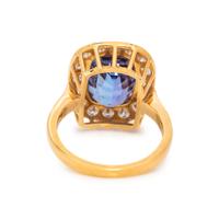 TANZANITE AND DIAMOND RING