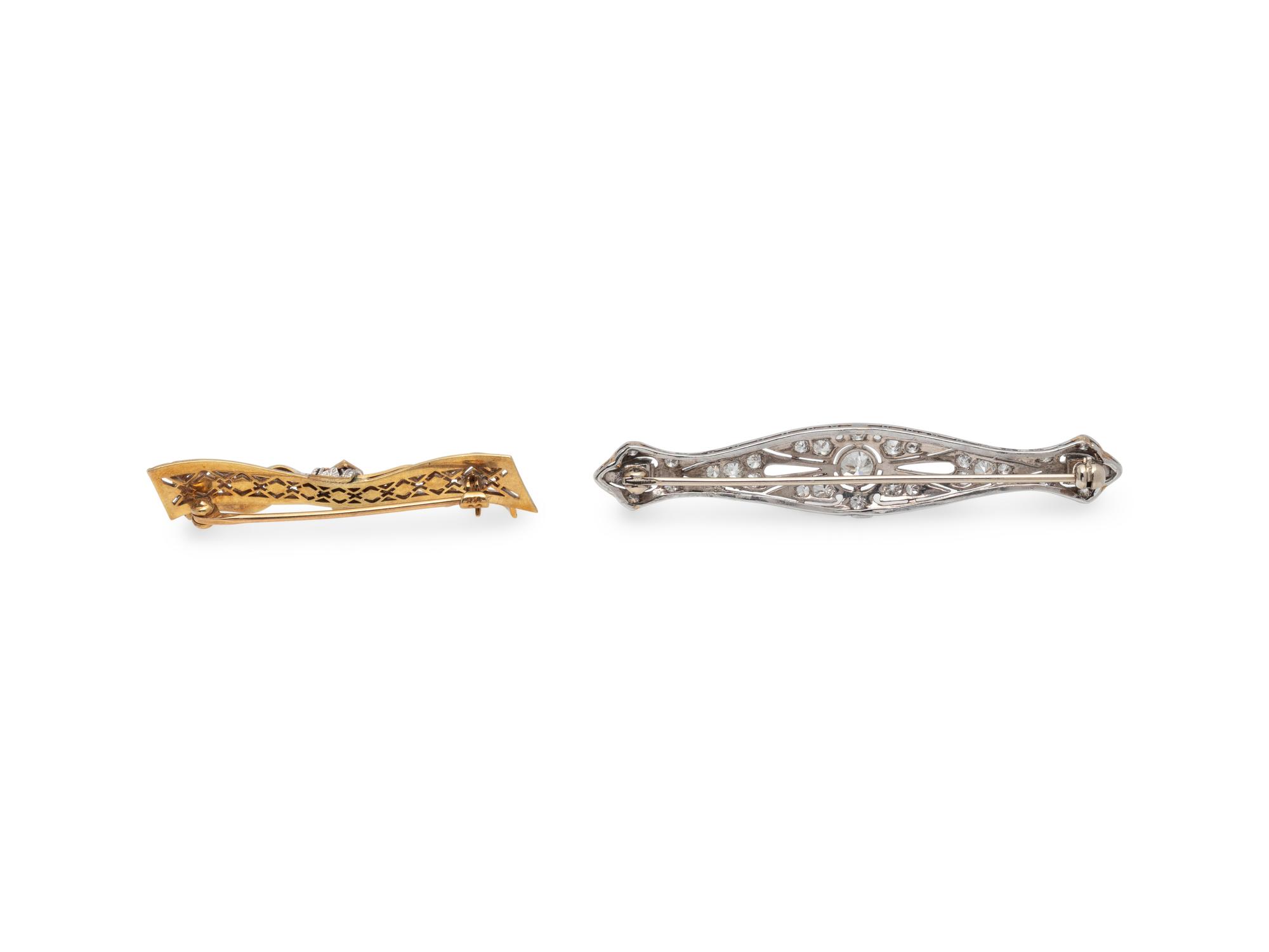 COLLECTION OF BAR BROOCHES