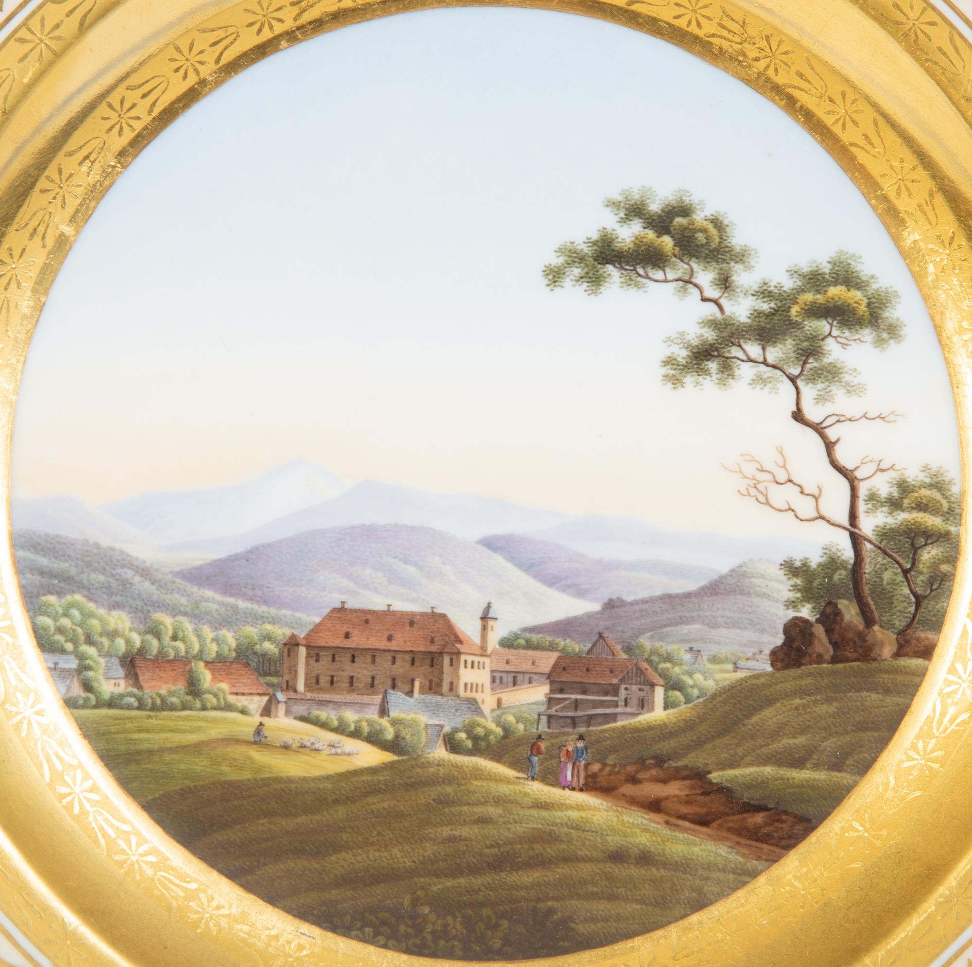 A Pair of KPM Porcelain Cabinet Plates — CIRCA 1800-1815
