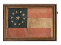 [CIVIL WAR]. 11-star First National Confederate flag. Ca 1861 or after.