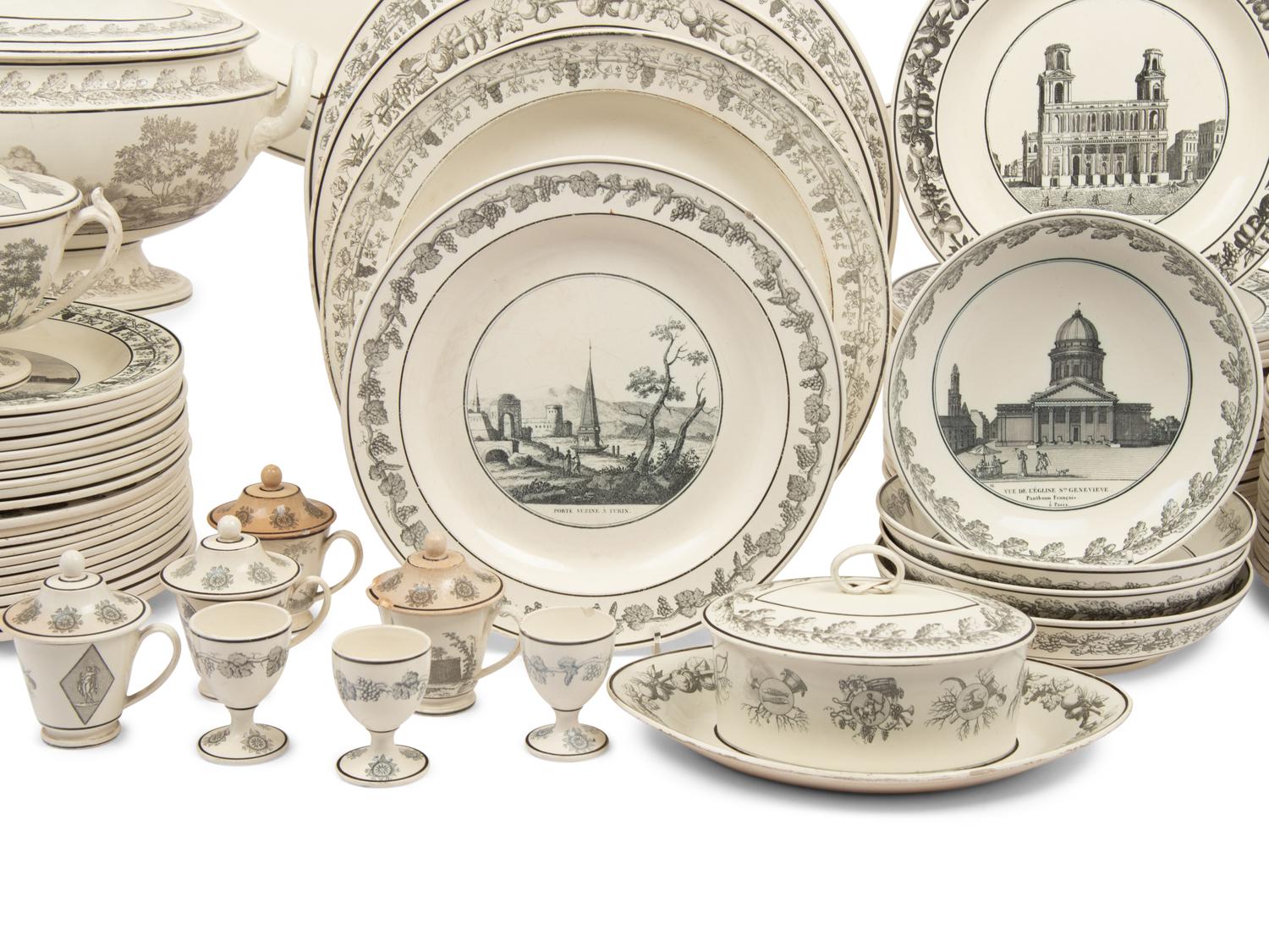 A Large and Extensive Creil Montereau Dinner Service