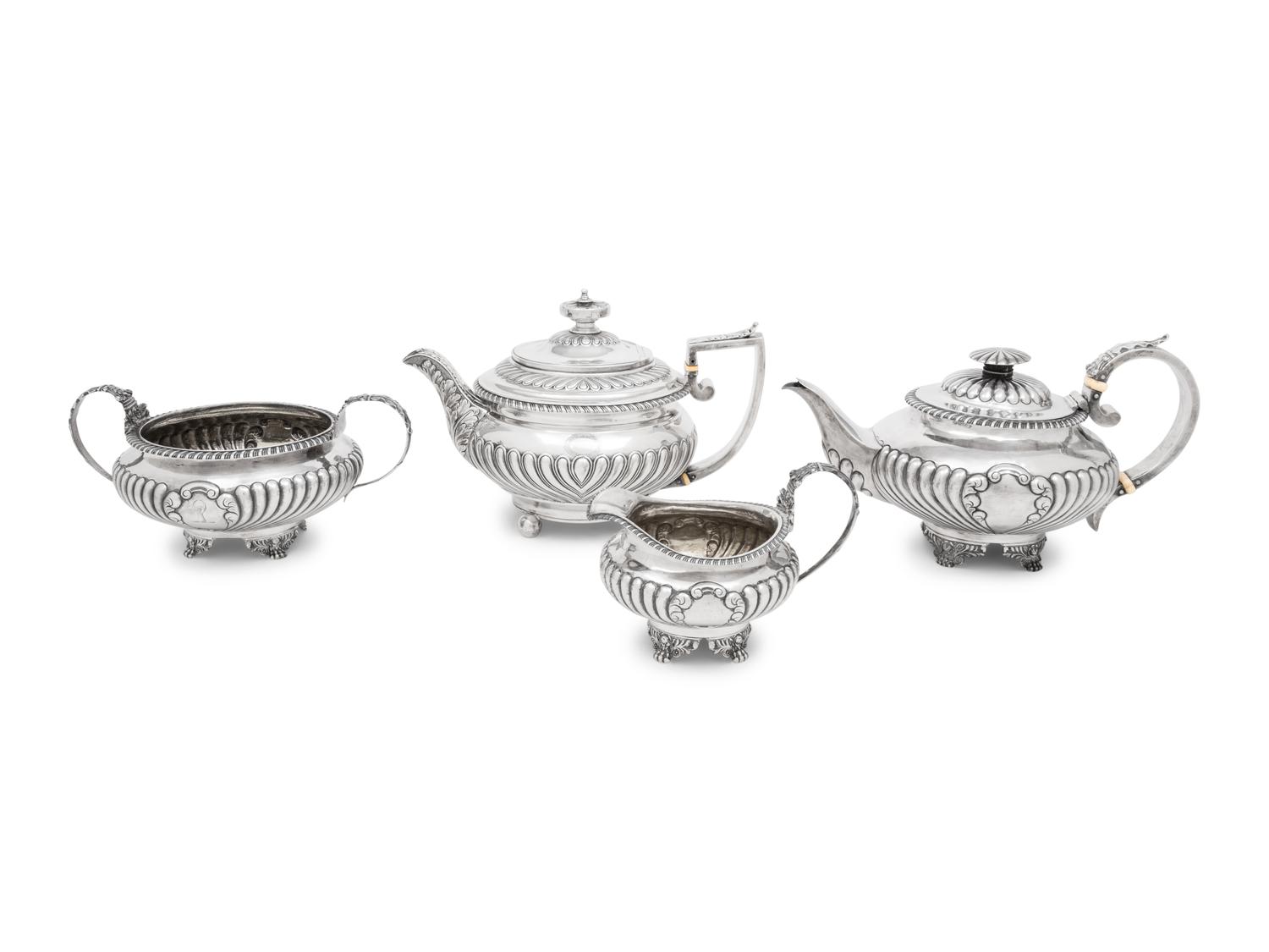 Four Georgian Silver Hollowware Articles