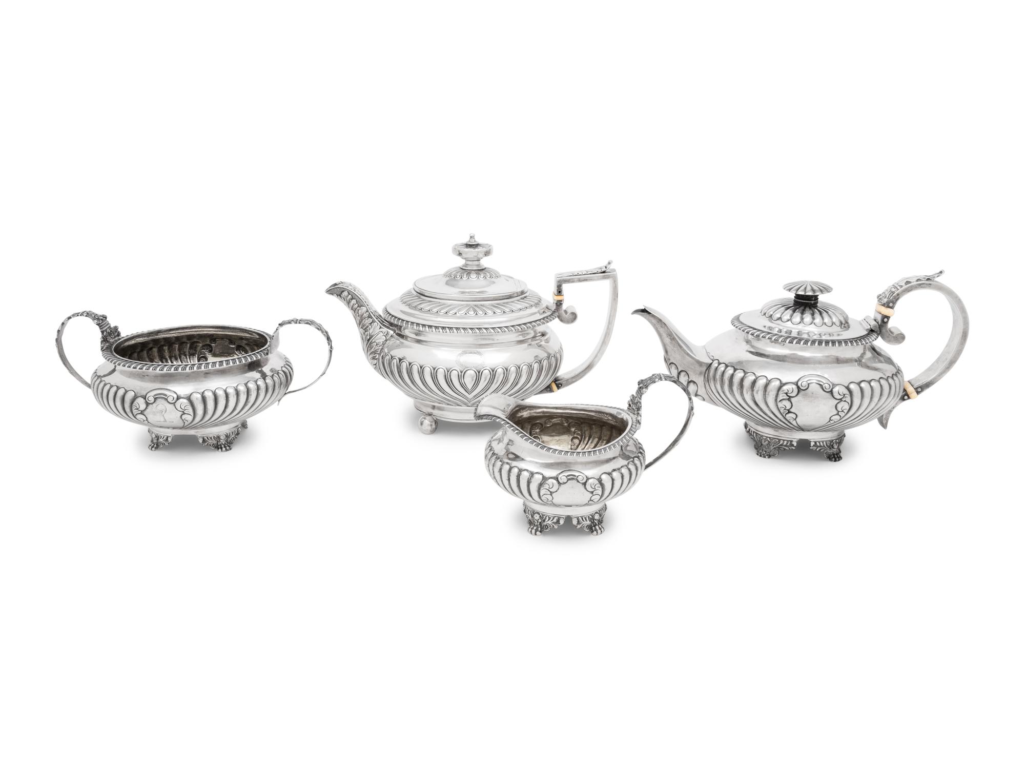 Four Georgian Silver Hollowware Articles