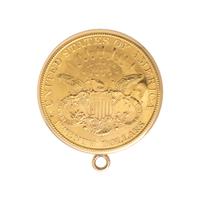 PIAGET, 18K YELLOW GOLD US $20 LIBERTY COIN CONCEALED WATCH PENDANT