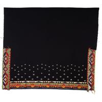 Ho-Chunk Wool Wearing Blanket, with Silk Ribbon Appliqué