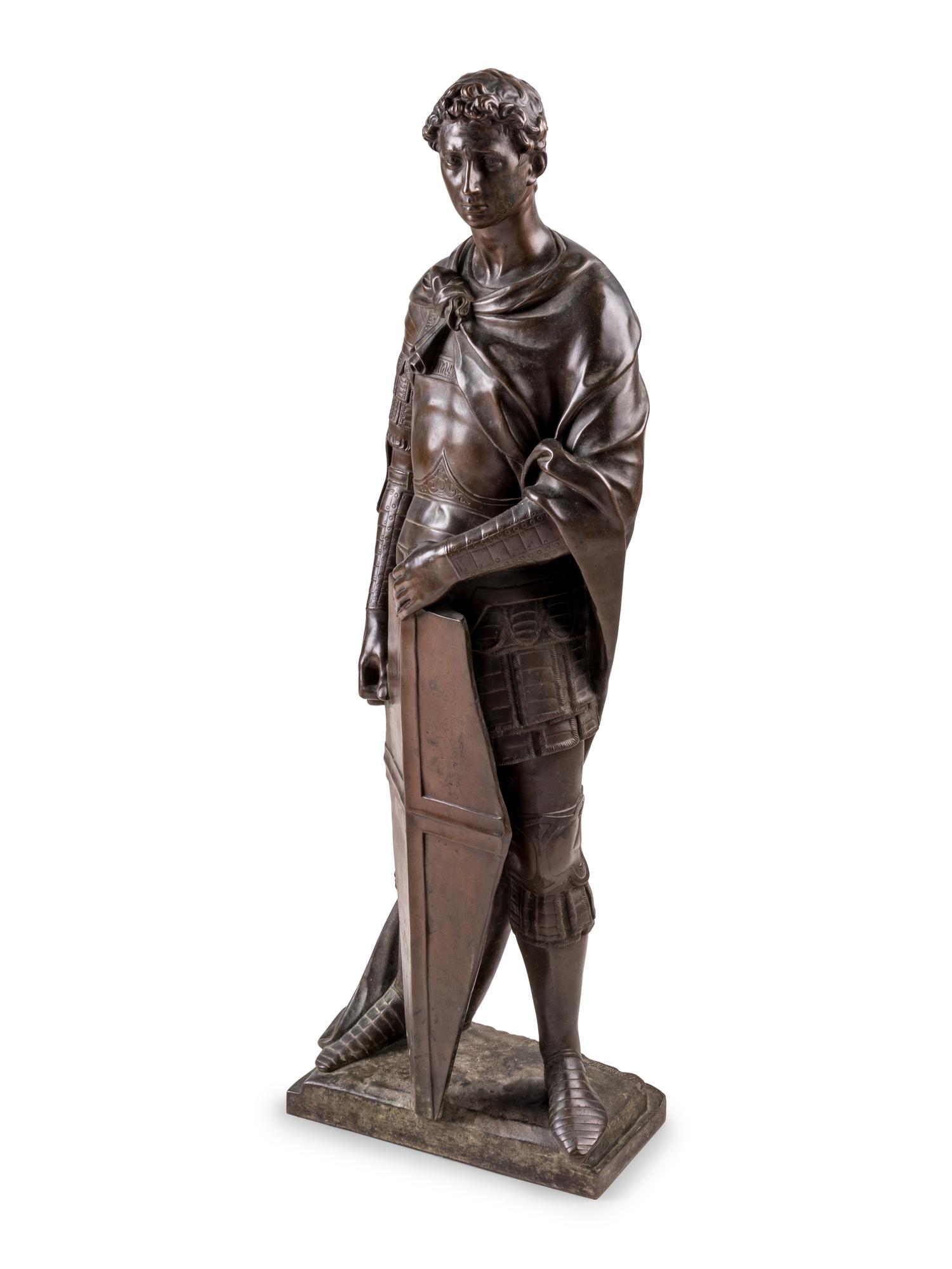 A French Bronze Figure of Saint George After Donatello