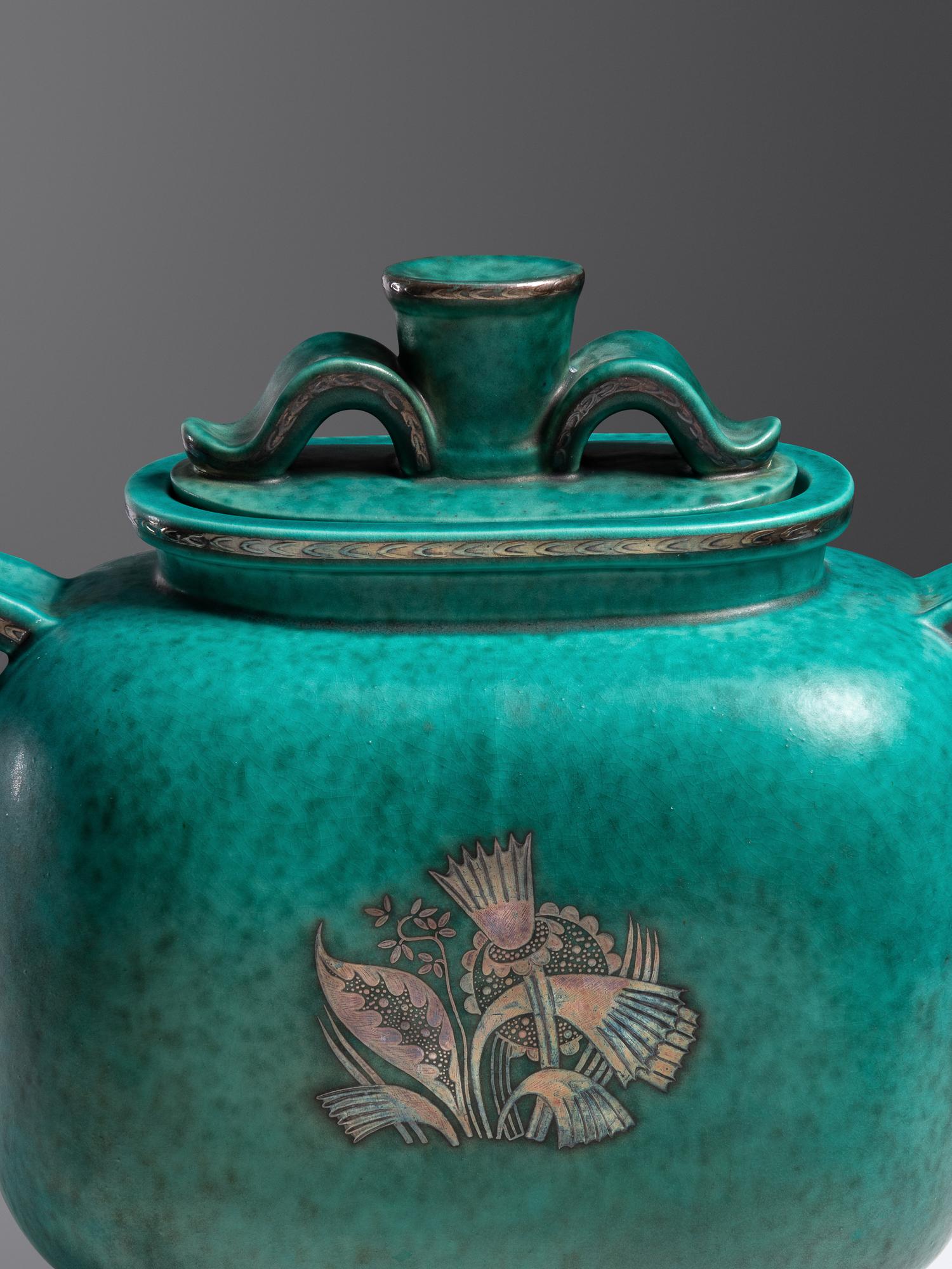 Two Argenta Lidded Vessels Gustavsberg, Sweden