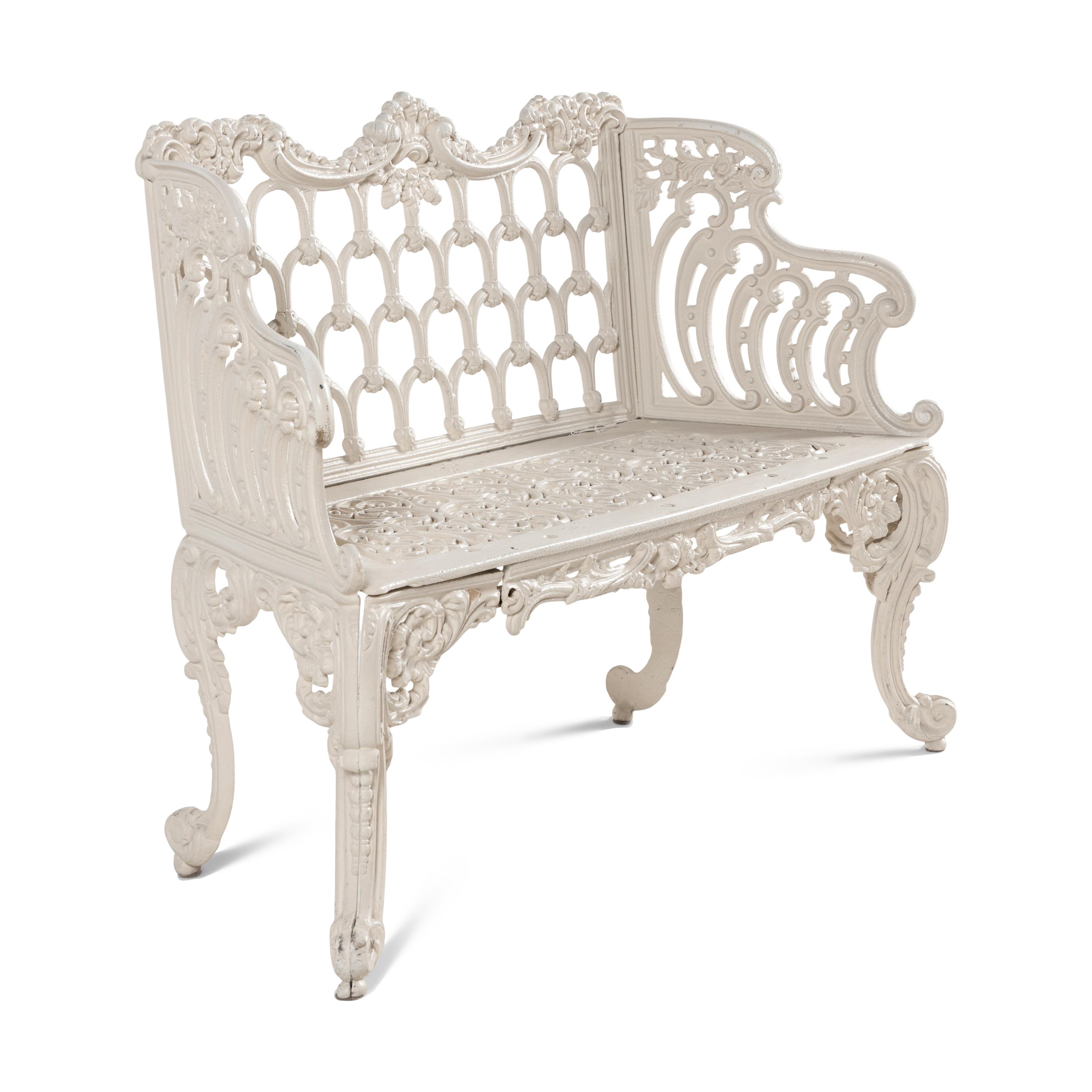 A Cast Iron Garden Bench