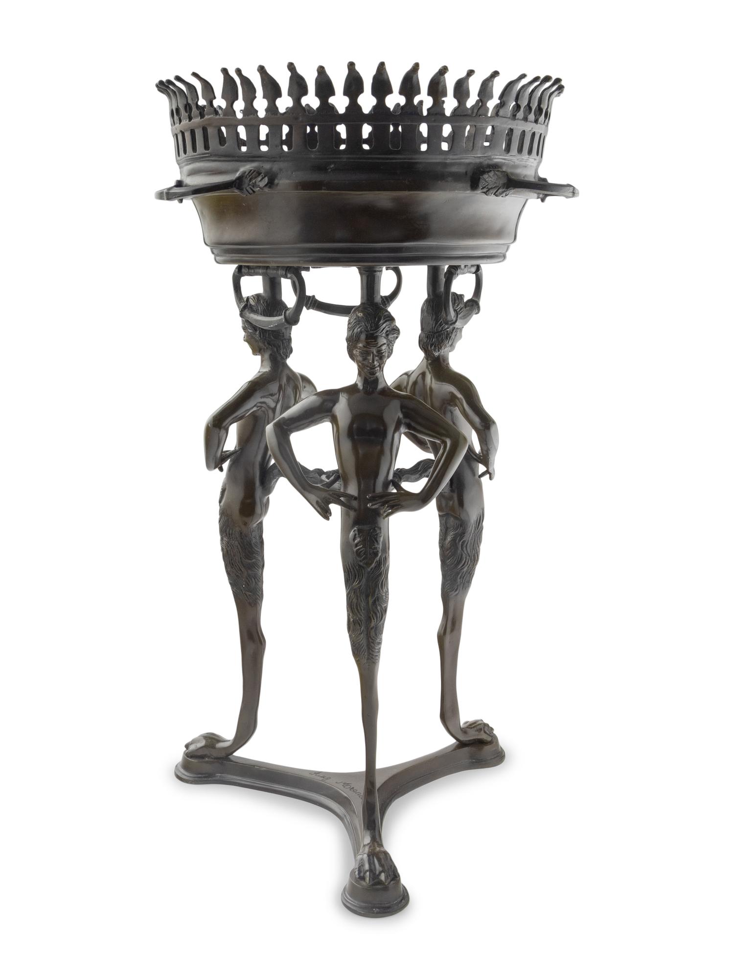 A Pompeiian Style Bronze Jardinière