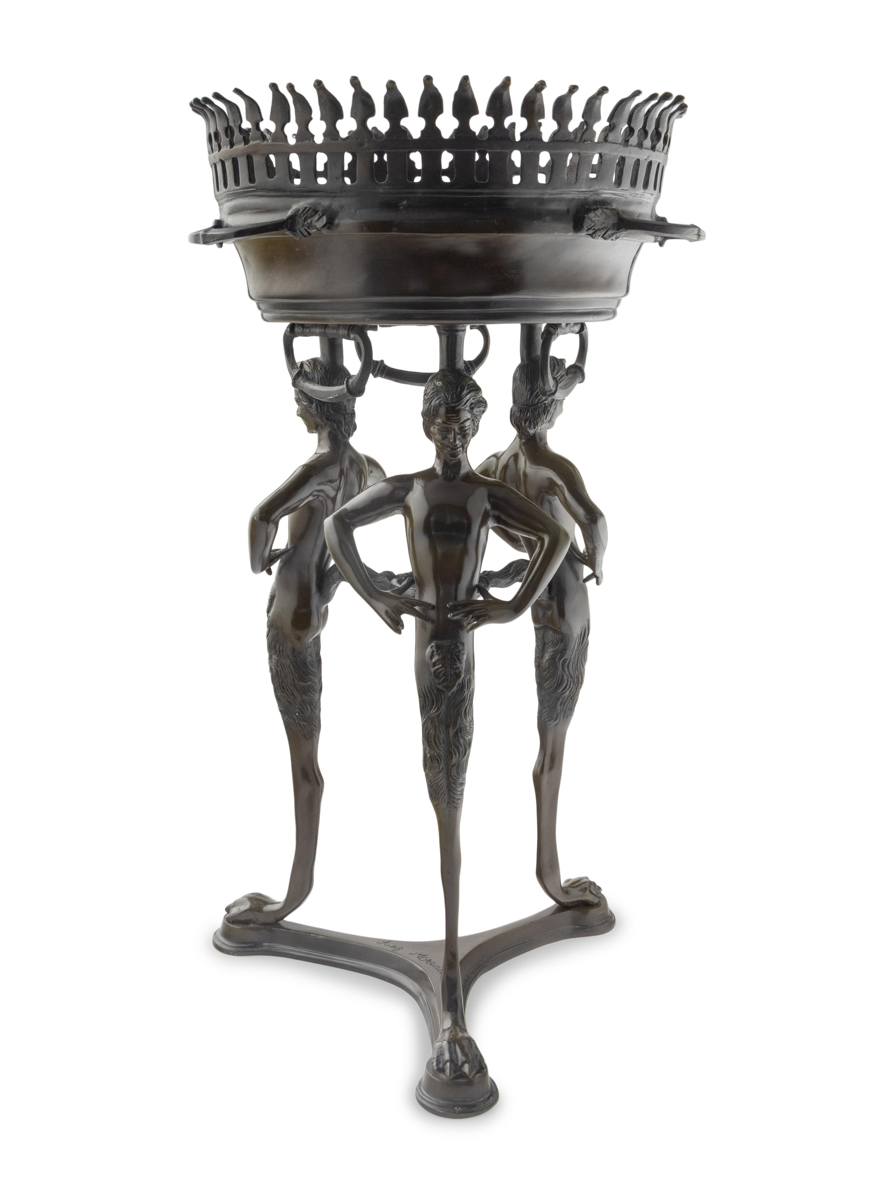 A Pompeiian Style Bronze Jardinière