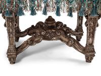 A Pair of Louis XIV Style Silvered Wood Stools