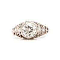 EDWARDIAN, PLATINUM AND DIAMOND RING