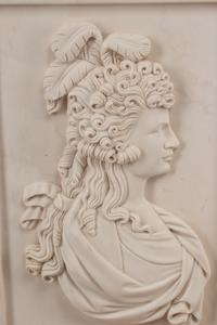 A Pair of Italian Marble and Bronze Mounted Profile Plaques