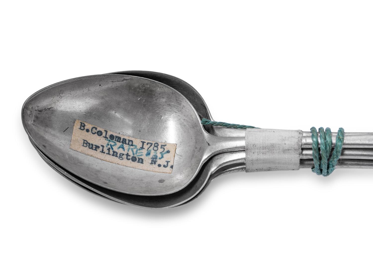 A Set of Five American Silver Table Spoons