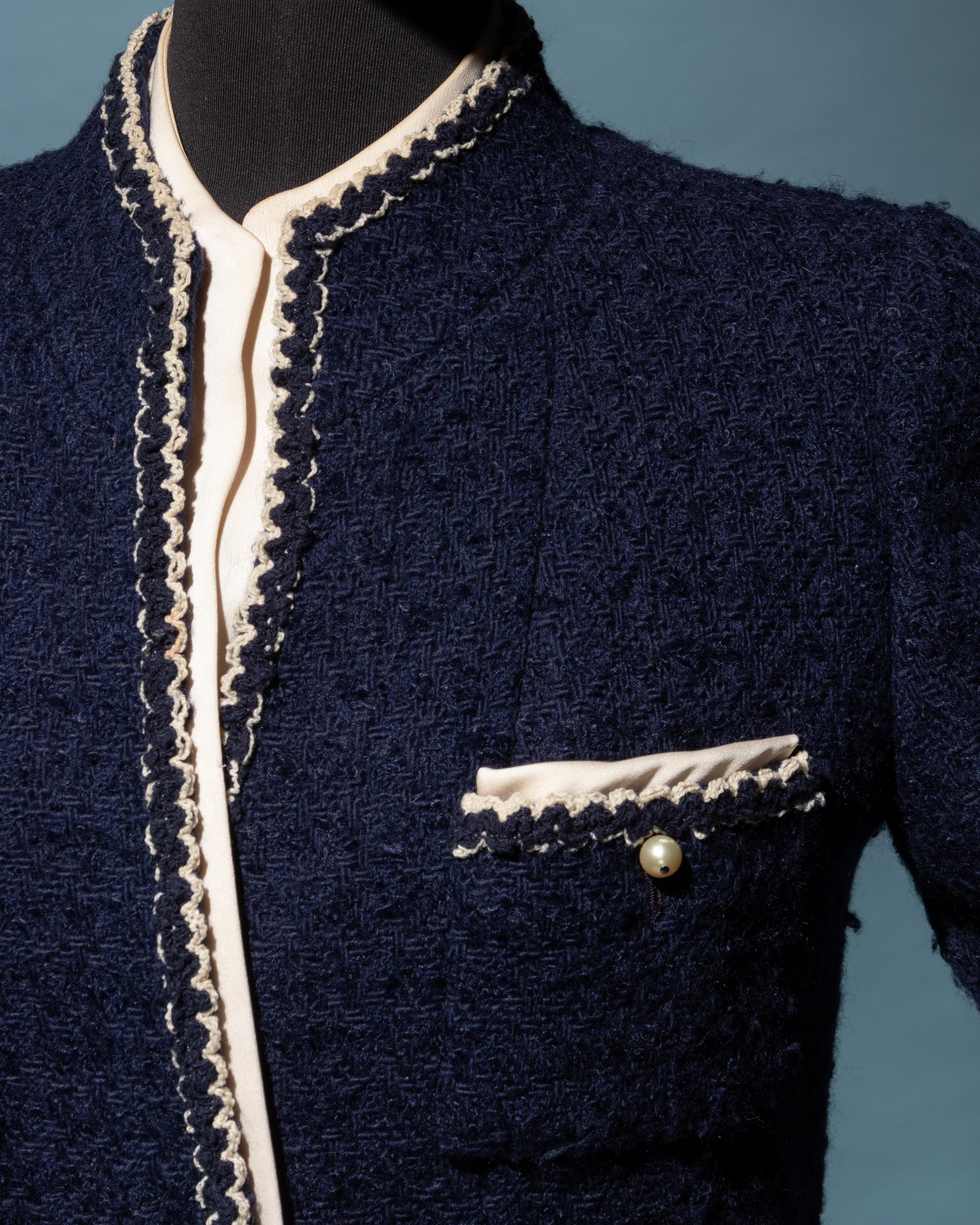 Chanel Haute Couture Wool Tweed Skirt Suit with Removable Facings, Spring/Summer 1997