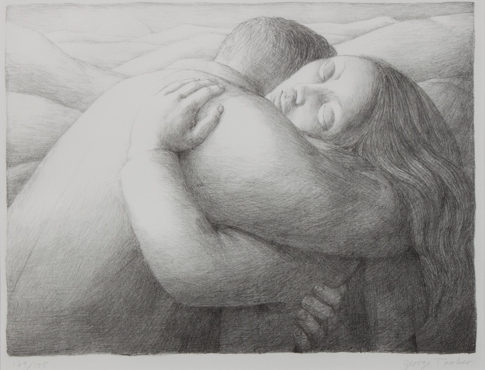 George Tooker, (American, 1920-2011), Embrace (Lovers), 1982