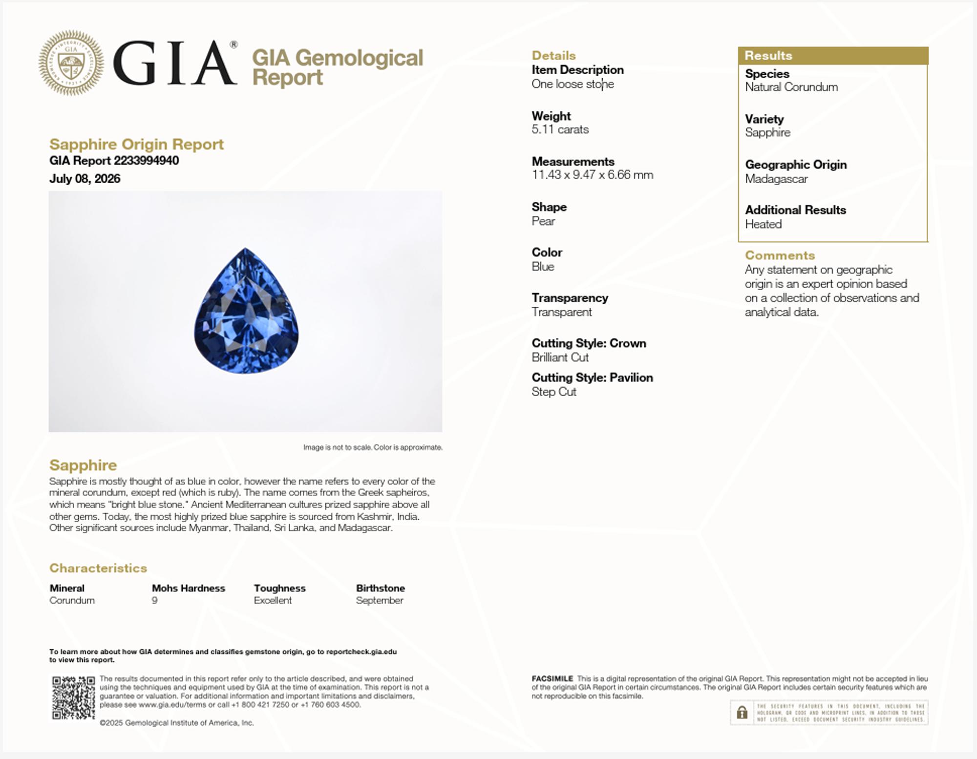 Sapphire, Diamond, and White Gold Pendant Necklace