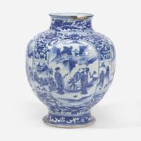 A Chinese blue and white porcelain jar 青花罐 17th century ????