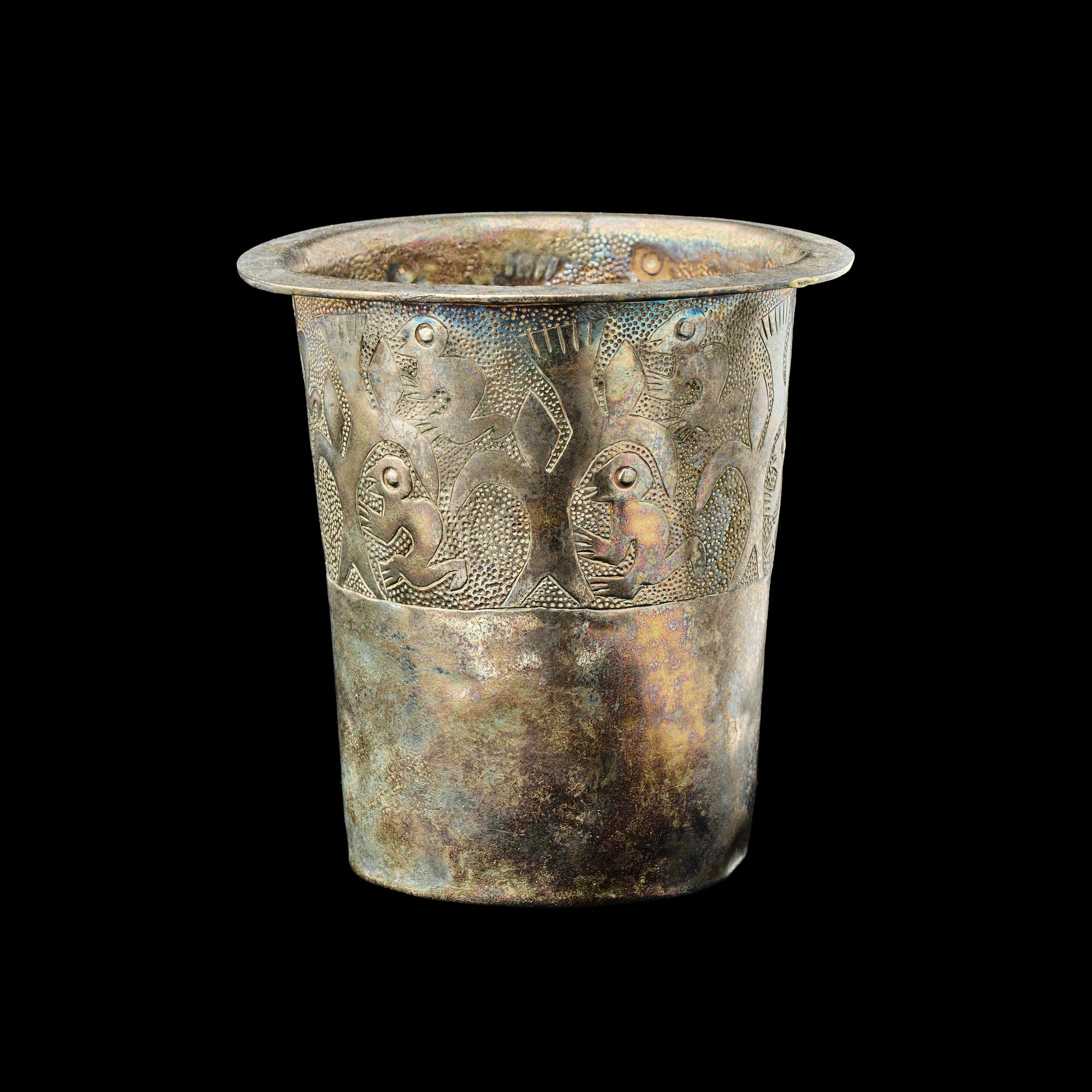 A Chimu Silver Beaker