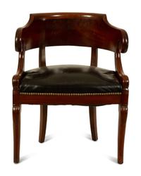 A Regency Mahogany Desk Chair — 19TH CENTURY