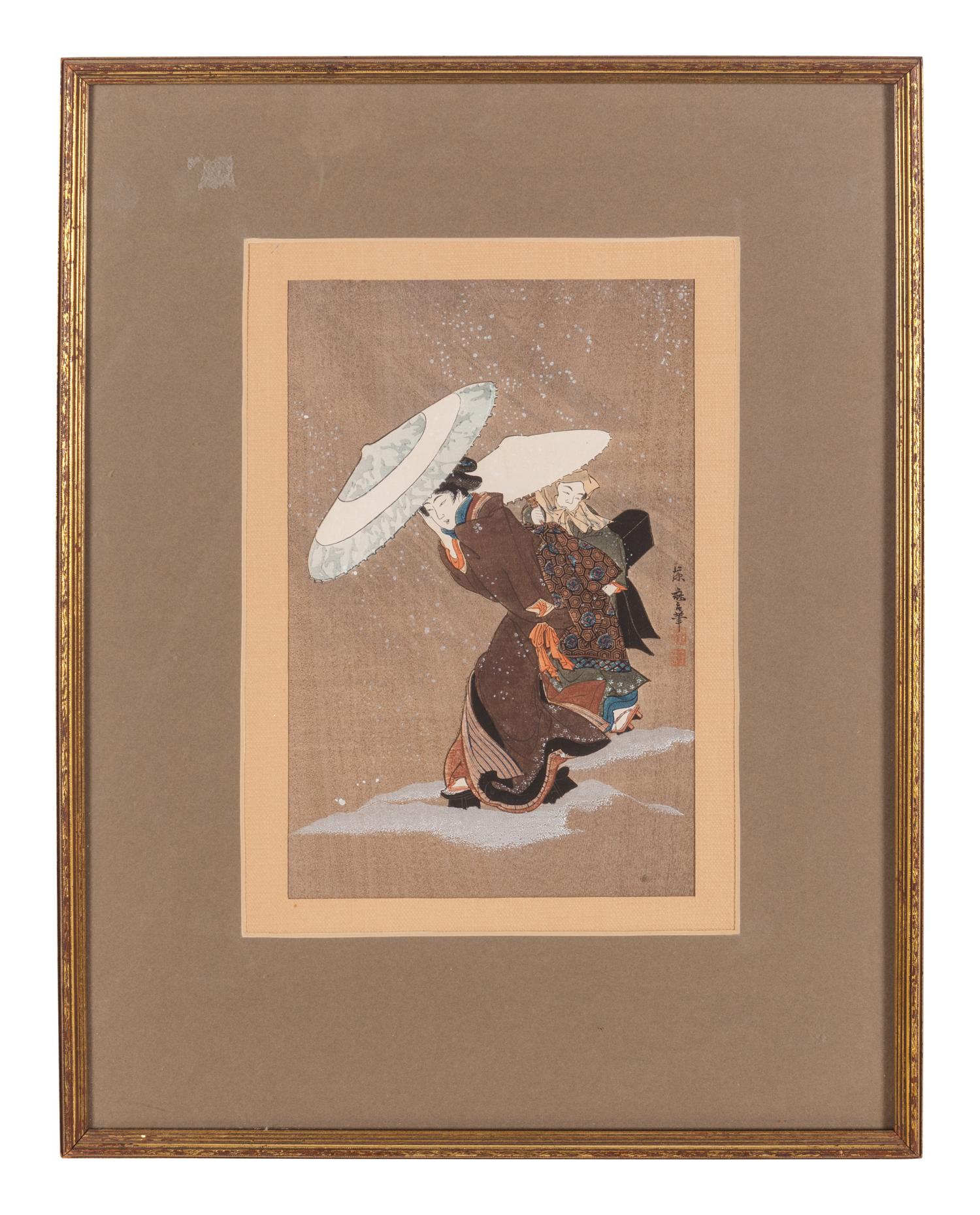 Six Japanese Woodblock Prints