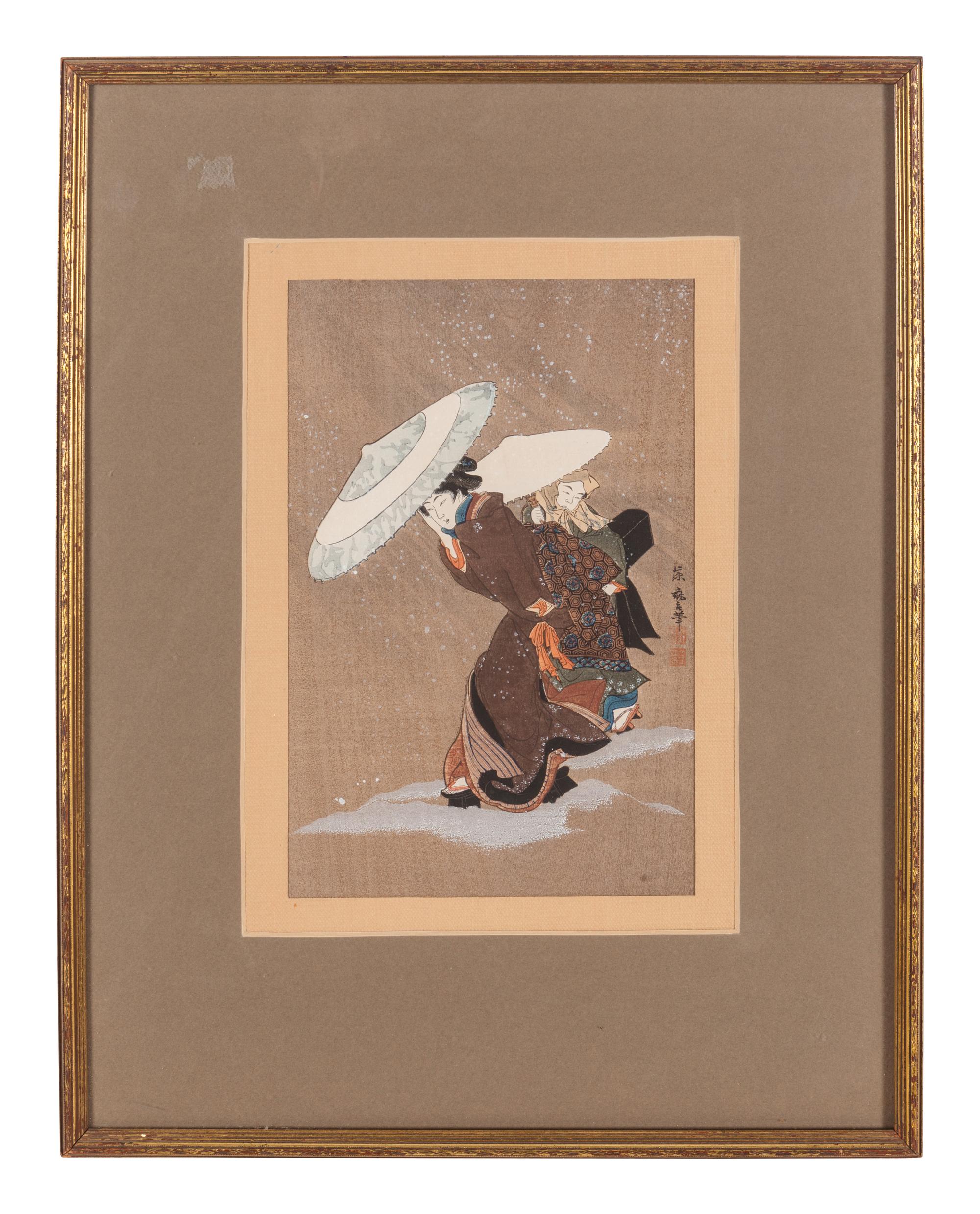 Six Japanese Woodblock Prints