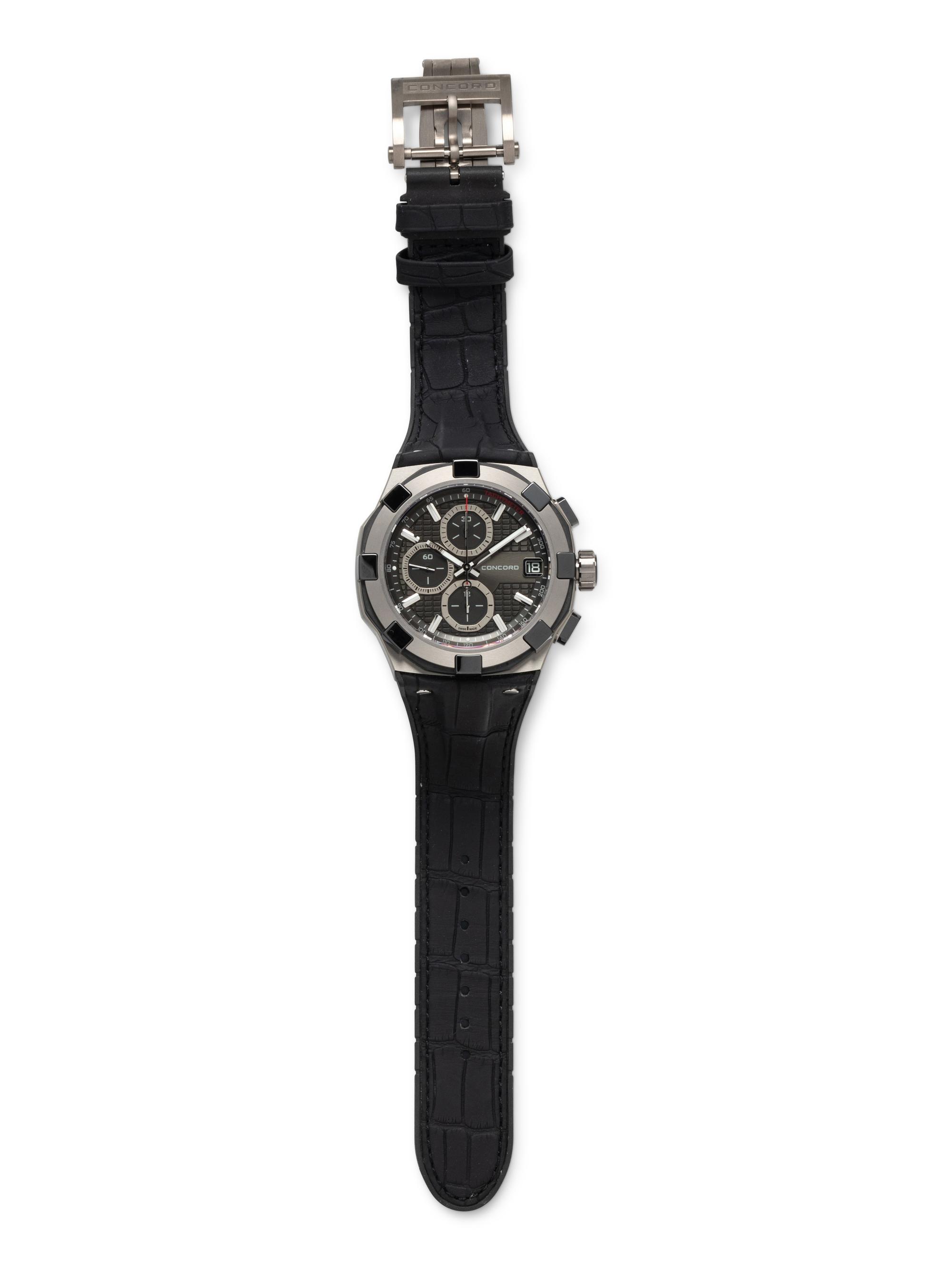 CONCORD, REF. 01.6.40.1081 TITANIUM AND CERAMIC 'C1' CHRONOGRAPH WATCH