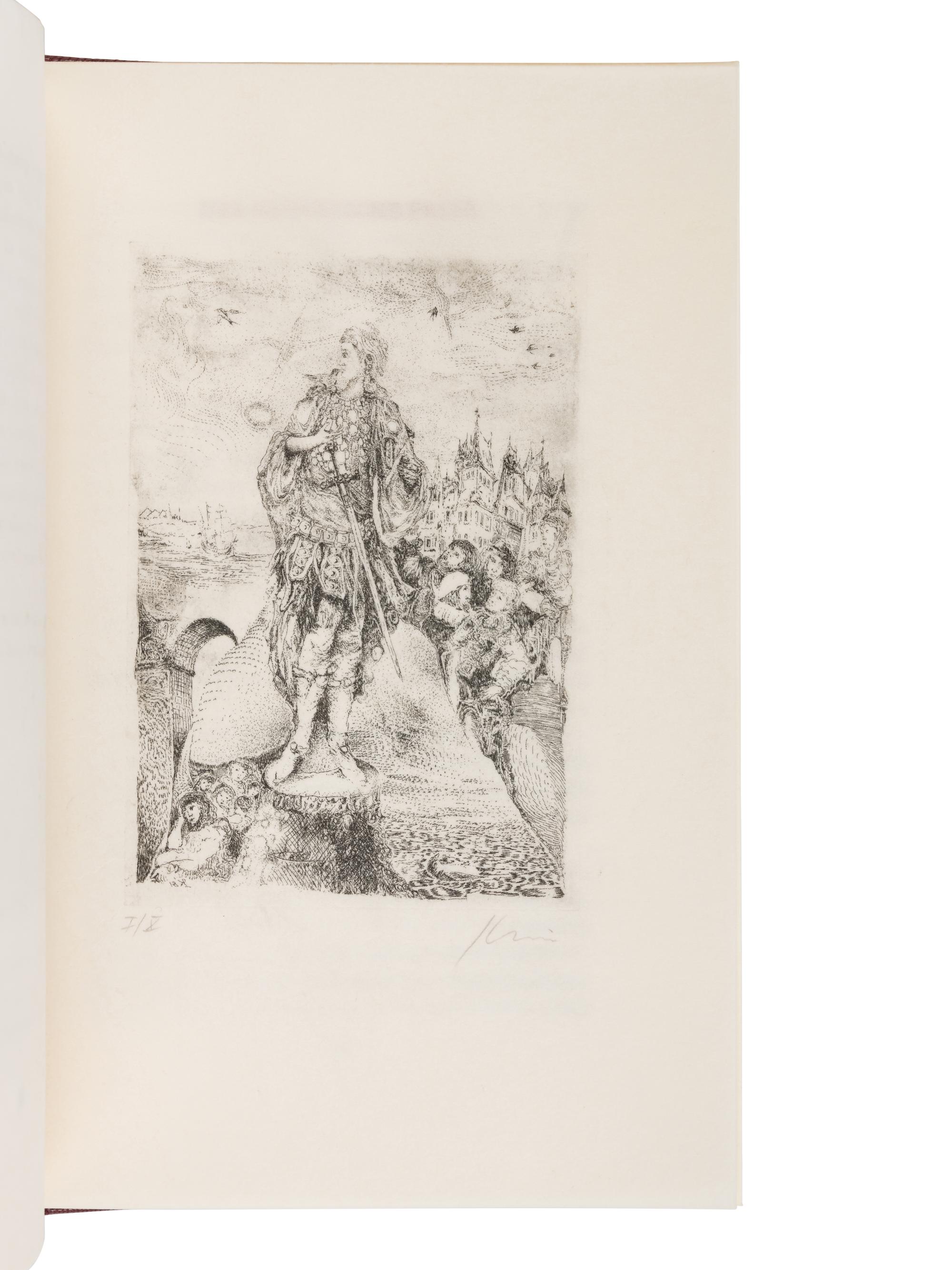 [FINE PRESS -- BEAR PRESS]. WILDE, Oscar (1854-1900). Die Nachtigall und die Rose. Drei Märchen . Bayreuth: [Printed by Chr. Scheufele Offizin, Stuttgart, for] Bear Press, 1982.