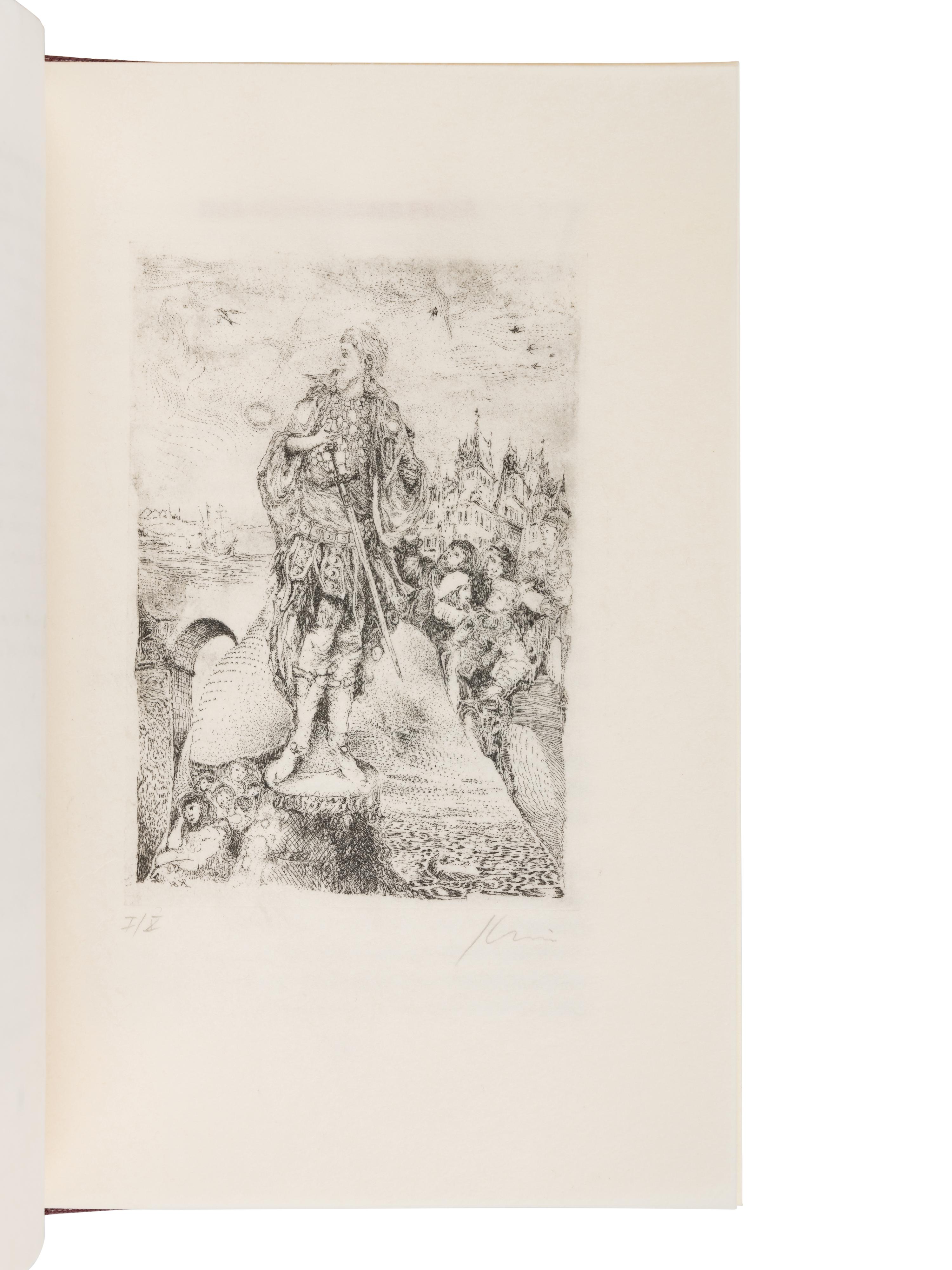 [FINE PRESS -- BEAR PRESS]. WILDE, Oscar (1854-1900). Die Nachtigall und die Rose. Drei Märchen . Bayreuth: [Printed by Chr. Scheufele Offizin, Stuttgart, for] Bear Press, 1982.
