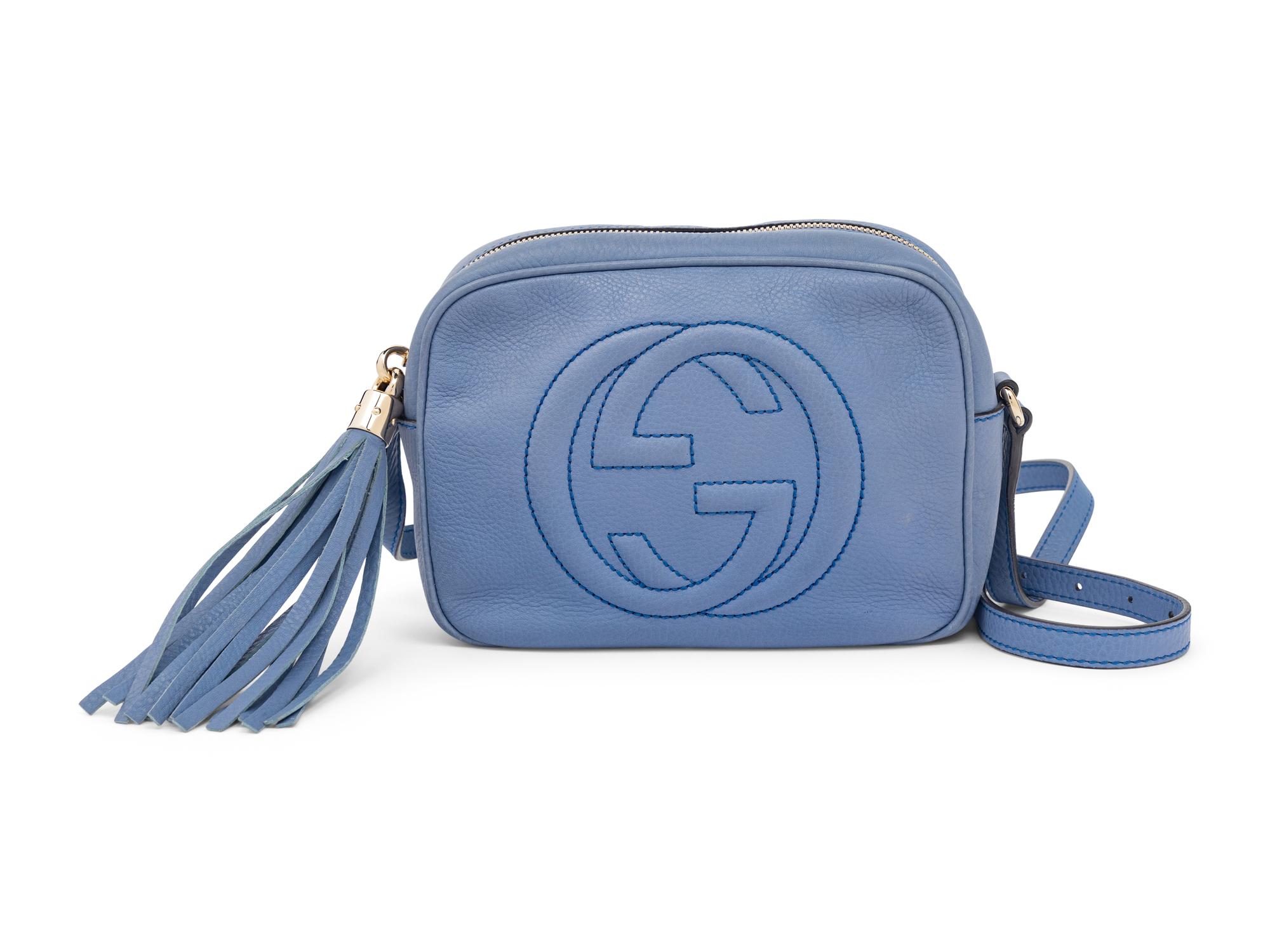 Gucci Soho Tassel Crossbody Bag in Blue