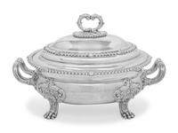 An English Silver-Plate Covered Tureen