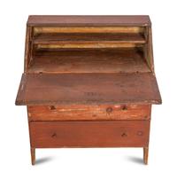 A Federal Red-Stained Child's Slant-Front Desk