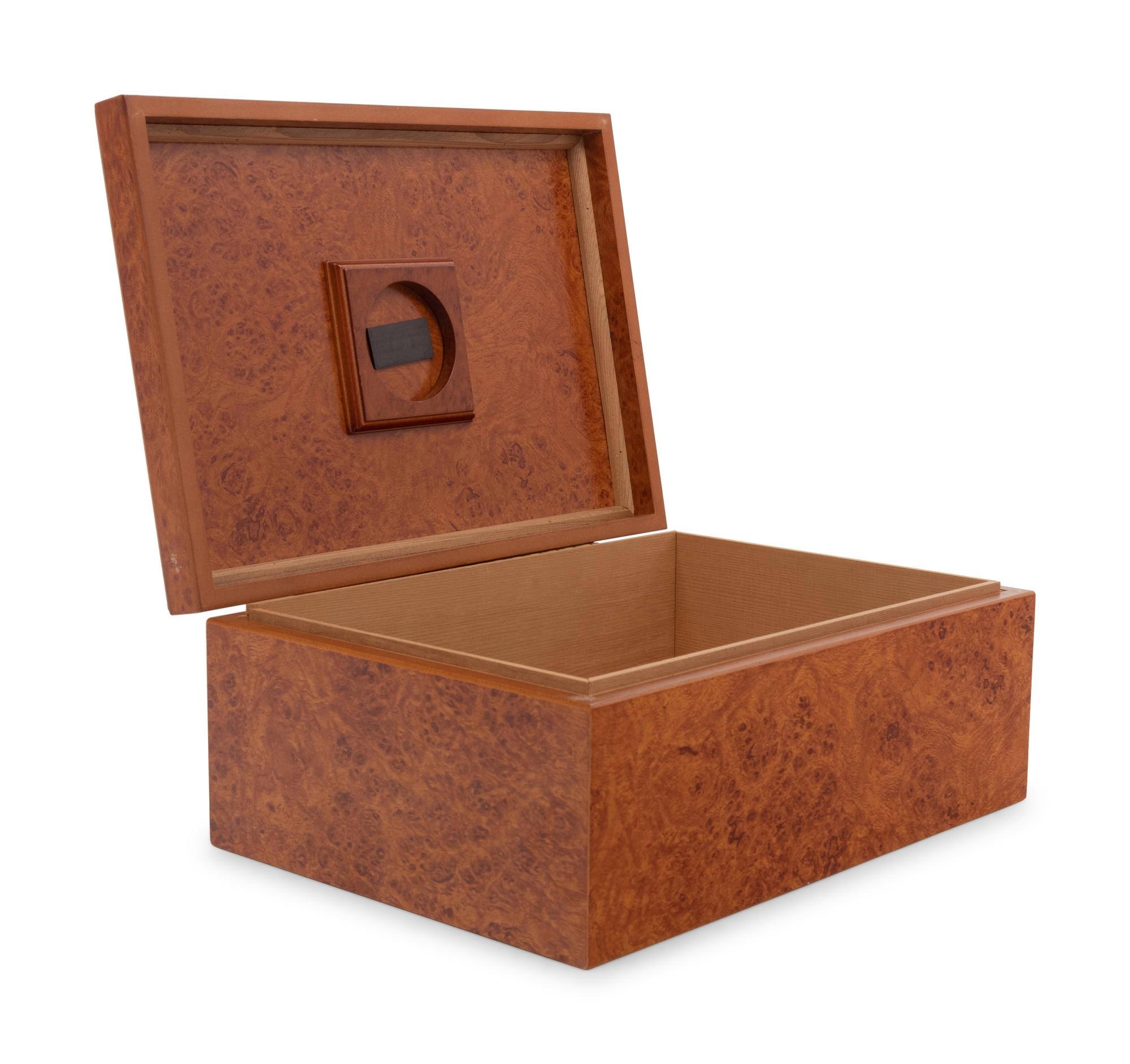 An English Burl Walnut Table Casket