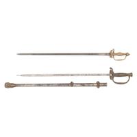 Two Children's Swords: Brass Hilted Small Sword and 1860 Staff & Field Style