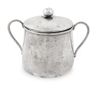 A Peruvian Silver Lidded Sugar Dish
