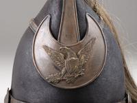 [MILITARIA]. Charleston Light dragoon jockey helmet. Ca 1835-1840.