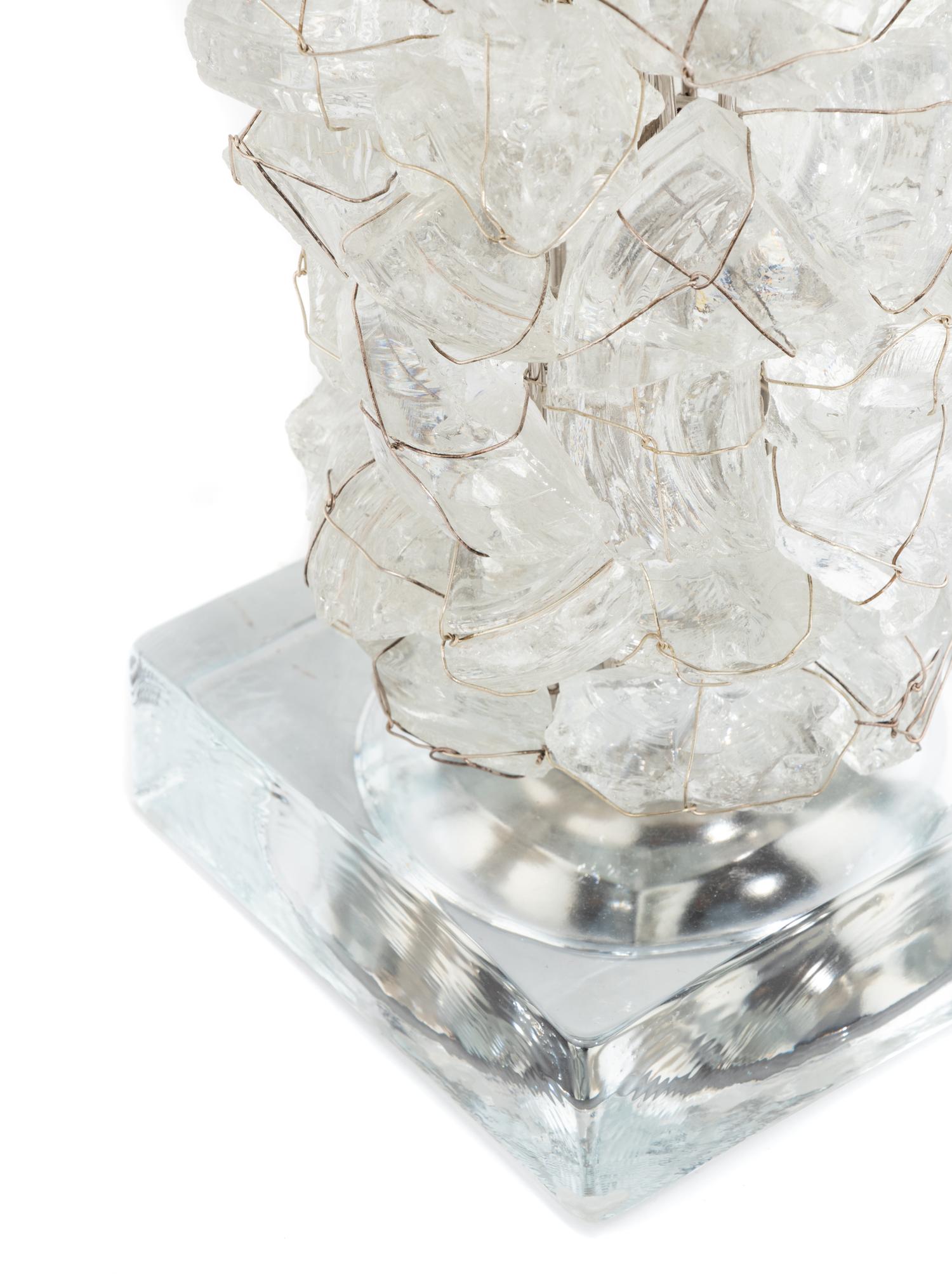 A Pair of CL Sterling and Son Rock Pillar Table Lamps