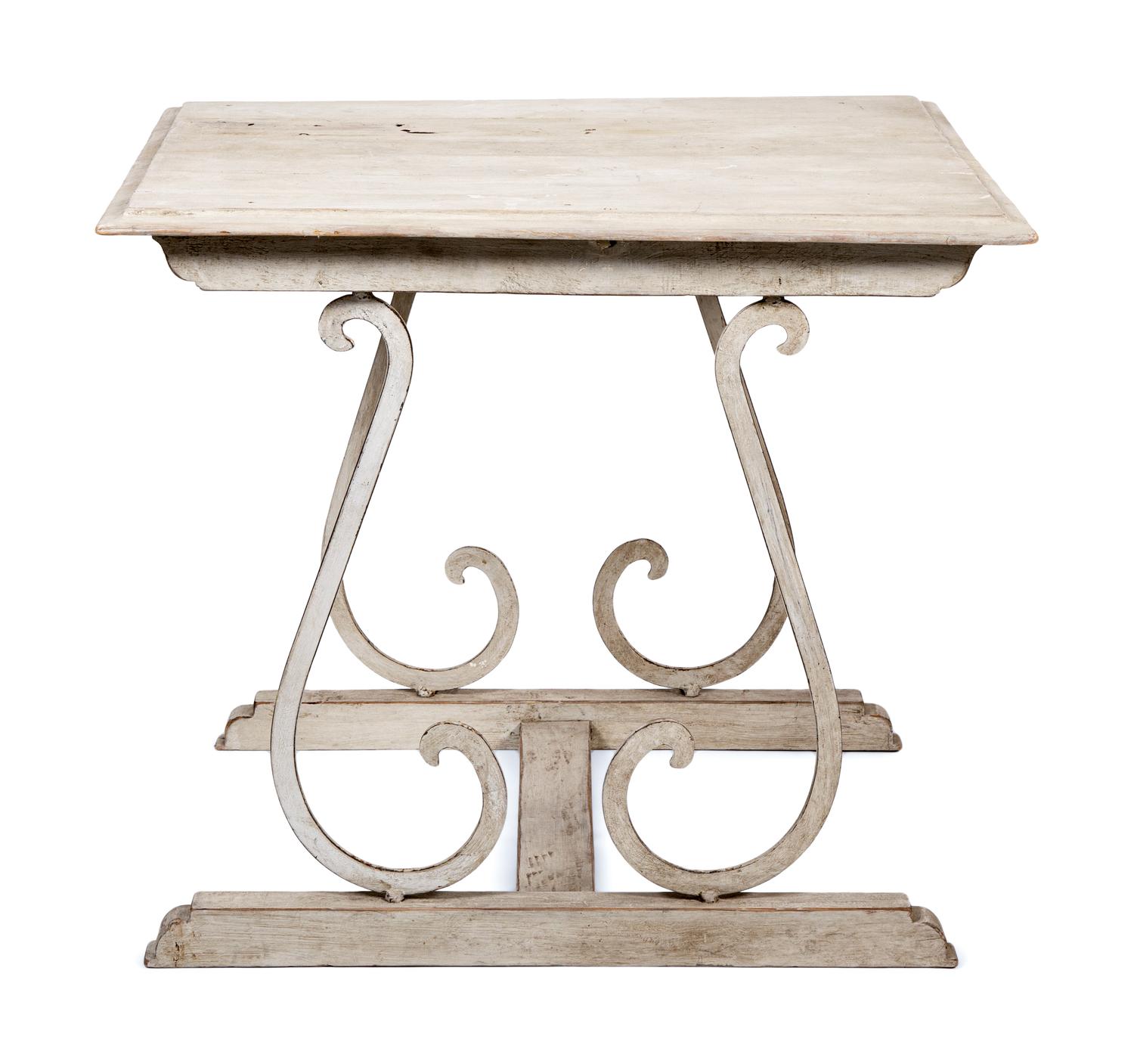 A White-Painted Neoclassical Console Table