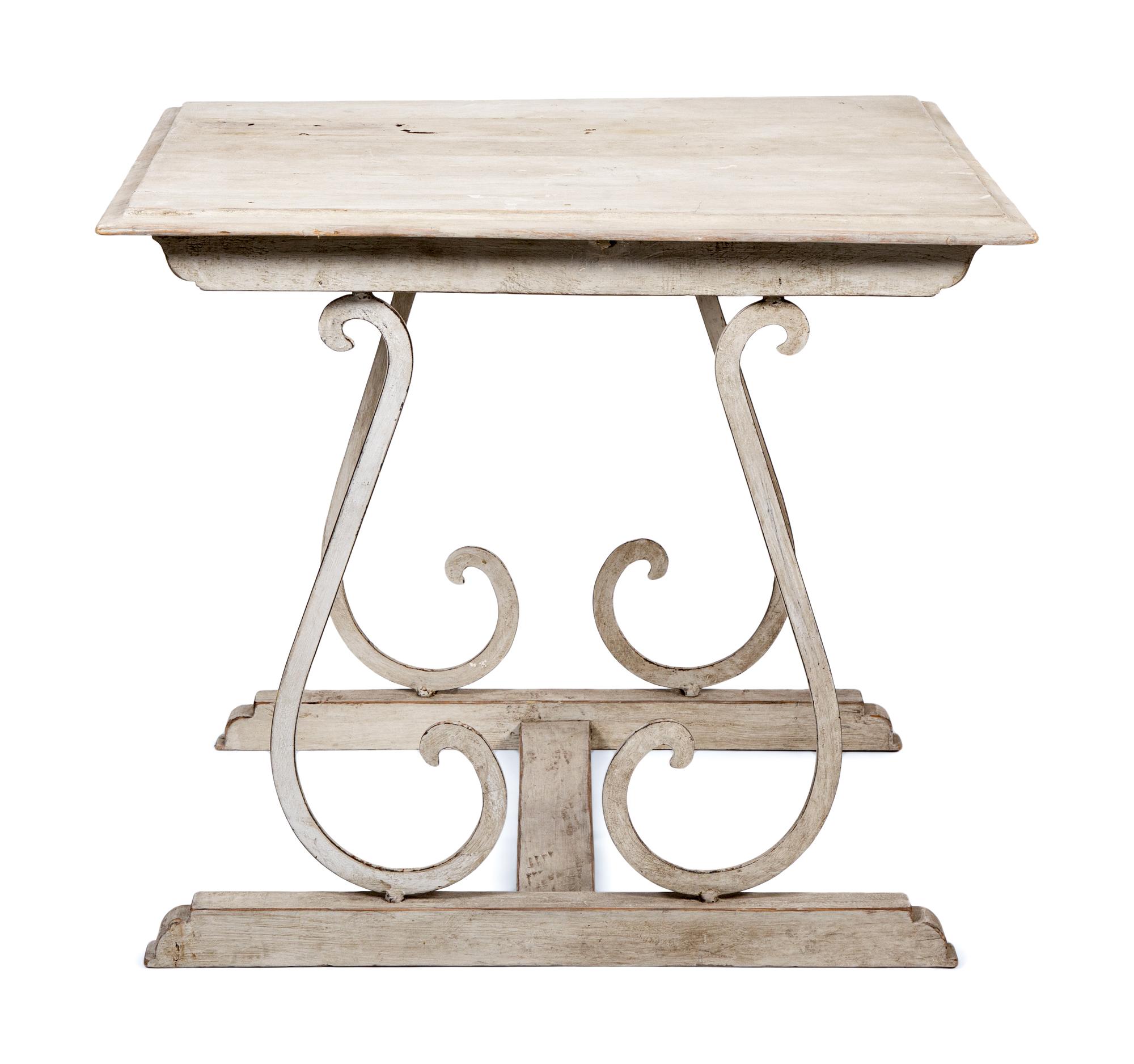 A White-Painted Neoclassical Console Table