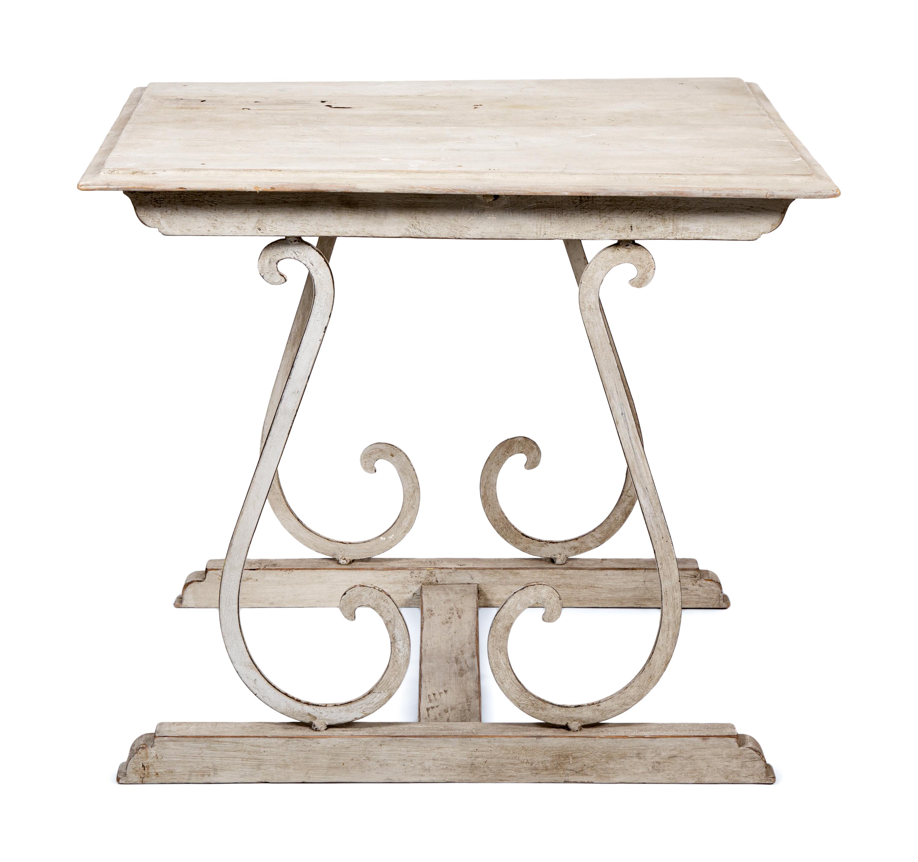 A White-Painted Neoclassical Console Table