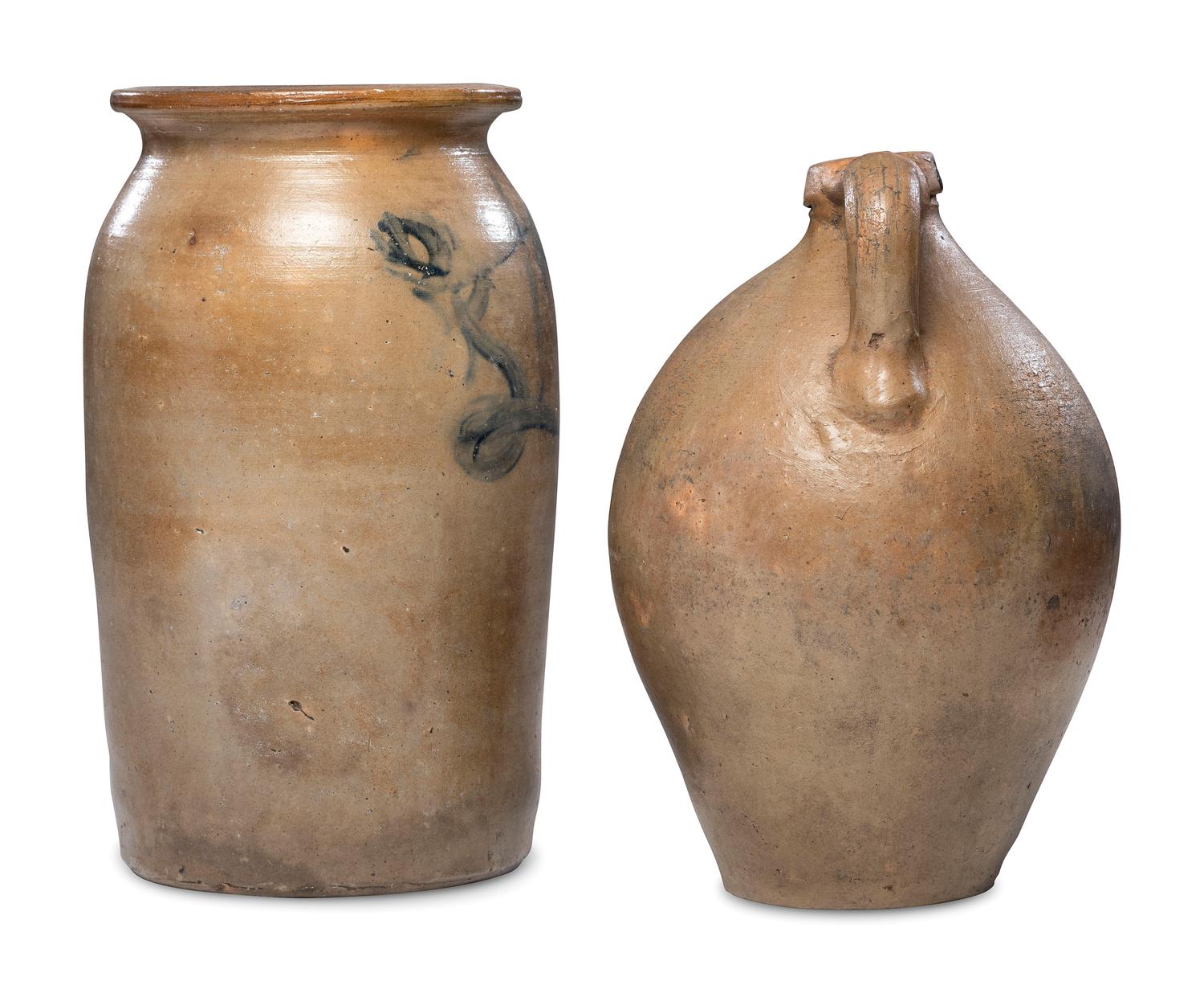 Two Mead Family Stoneware Vessels