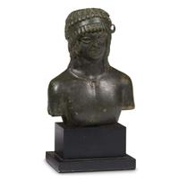 ROMAN BALSAMARIUM IN THE FORM OF A BUST OF ANTINOUS 2nd Century AD